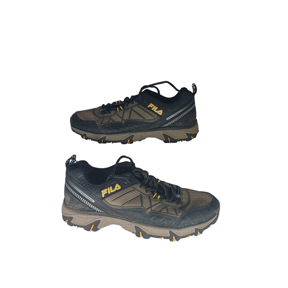 Fila Trail Running Shoes 8.5 Brown Black Yellow Rugged Gorpcore Hiking 1JM00228